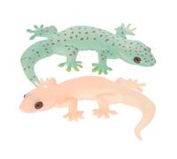 Abaodam 2 pièces Figurines Lézard Réalistes Jouets Simulation Animale Décor Jardin Balcon Modèles Miniatures pour Garçon Fille et Farces