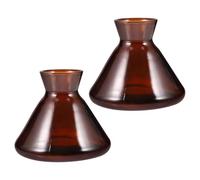 Abaodam 2 Pièces Flacon Diffuseur de Parfum D'intérieur 220ml en Verre | Bouche Large, Transparent Couleur Café, Facile à Nettoyer, Grosse Capacité 220ml, Usage Aromathérapie