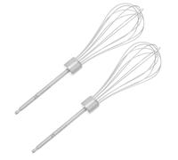 Abaodam 2 Pièces Fouets en Acier Inoxydable pour Batteur Électrique, Accessoire de Remplacement Compatible Large, Haute Efficacité Cuisine Professionnelle et Maison