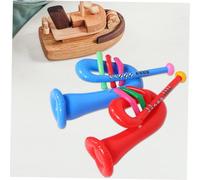 Abaodam 2 pièces Instruments de Trompette Gonflables PVC pour Garçon Fille Jouets Portables pour Fêtes Accessoires de Scène et Photobooth Rouge et Bleu