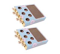 Abaodam 2 pièces Jeu Interactif pour Chat Puzzle Carton Ondulé Durable pour et Chasse Intérieure Stimule Instincts Naturels et Griffades Protégées