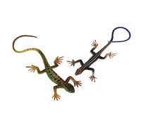 Abaodam 2 Pièces Jouet Scinque Lézard Serpent à Quatre Pattes Décorations d'halloween en Plein Air Jouets du Poisson Davril Blague Reptile Jouets Children Toys Ramper Décorer Vinyle