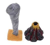 Abaodam 2 Pièces Kit Éducatif de Simulation de Catastrophes Naturelles avec Réaliste et Tornade Miniature pour Table de Sable Scientifique Interactif pour Garçon Fille Maison École