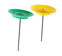 Abaodam 2 pièces Lot de Assiettes de Jonglerie avec Bâtons Jeu de Plates Chinoises Jaune et Vert pour Débutants Kit de Jonglage pour Adultes Accessoires de Spectacle et Animations