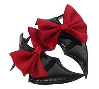 Abaodam 2 Pièces Lot de Barrettes Accessoires Cheveux pour Halloween Élégants et Polyvalents Ailes de Chauve-souris Rouges en Tissu pour Filles et Femmes Lors de Fêtes Effrayantes
