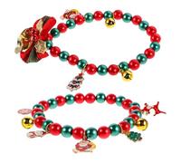 Abaodam 2 Pièces Lot de Colliers De Noël pour Chat avec Clochette Et Pendentif Noël Noeud Décoratif pour Chaton Accessoire Mignon pour Petits Animaux De Compagnie