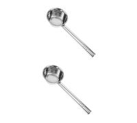 Abaodam 2 Pièces Louche Acier Inoxydable à Long Manche Spatule pour Cuisine et Canteen Ustensile Pratique pour Service Eau et Arrosage de Plantes Capacité et Facile à Nettoyer