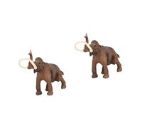 Abaodam 2 Pièces mammouth laineux décoration d'intérieur Figurines d'animaux de la Jungle des modèles Les Jouets d'enfants Figurine d'animal de Simulation modèle Animalier Miniature poupée