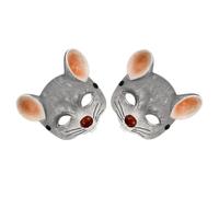 Abaodam 2 Pièces Masque de Souris Réaliste pour Carnaval et Fêtes Costumées en Mousse Pu Léger Demi-visage Adultes et Garçon et Filles