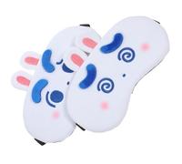 Abaodam 2 pièces Masques de Sommeil pour Adultes et Garçon Fille Confortables et Ajustables Protège-yeux Doux et Mignons pour Voyages et Détente