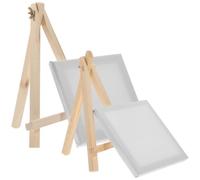 Abaodam 2 Pièces Mini Chevalet de Dessin Pupitre à Dessin Mini en Bois et Plastique Blanc Portable pour Afficher Photos et Cartes de Visite