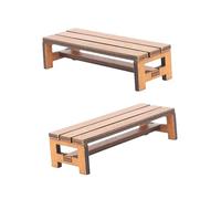 Abaodam 2 pièces Miniature Wooden Chair Ornament for Dollhouse Décor Miniature Furniture Accessory for Garden Patio and Park Model Small Scale House Props