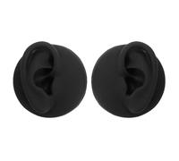 Abaodam 2 Pièces Modèle Oreille Silicone Souple Flexible Gauche et Droit pour Pratique Du Piercing et Présentation Boucles Oreilles Mannequin Noir Portable et Léger pour Formation et