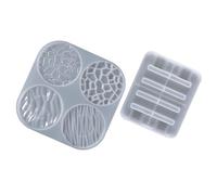 Abaodam 2 Pièces Moule Époxy Rond en Silicone, Blanc, DIY | Réutilisable, Simple à Nettoyer, pour Loisirs Créatifs et Goûter, Design Créatif, Usage Pratique