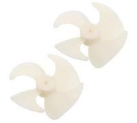 Abaodam 2 Pièces Pale de Ventilateur de Réfrigérateur à 4 Ailettes, | Pièce de Rechange pour Évaporateur, Plastique Beige, Installation Facile, Circulation D'air, Usage Réparation
