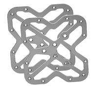 Abaodam 2 Pièces Pédales Auto Verrouillantes Universelles pour Remplacement Pratique et Durable Compatible VTT Route Course et Randonnée Dérapantes et Résistantes à Lusure Lot de Titanium