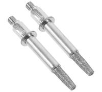 Abaodam 2 pièces Pierre à Aiguiser Tronçonneuse Pierre de Meulage pour Affûteur Chaîne Tronçonneuse Grain Fin pour Polissage Métal et Bois Remplacement Tête de Meule Compacte