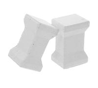 Abaodam 2 Pièces Piliers Céramique, Support de Plaque pour Four Électrique en Mullite, Blanc, Support Stable pour Cuisson de Poterie, pour Artistes de Poterie et Amateurs de Céramique