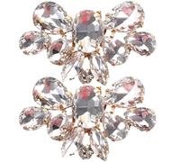 Abaodam 2 pièces Pinces à Chaussures Mariage Cristal Amovibles Décorations Brillantes pour Femmes Accessoires Élégants pour Chaussures de Mariée