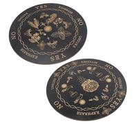 Abaodam 2 pièces Planche de Divination Bois Accessoire Wicca et Méditation Surface Lisse Gravée pour Débutants et Jeux de Voyance