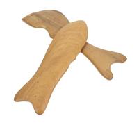 Abaodam 2 pièces Planche de Massage Bois Forme Poisson Outils Gua Sha pour Massage Facial Détente Musculaire et Dos et Nuque