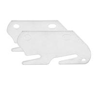 Abaodam 2 Pièces Plaque de Crochet en Fer Argenté pour Barrière de Lit, Surface Lisse et Facile à Installer, Accessoire Robuste pour Rails de Lit en Bois, pour Chambre