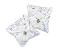 Abaodam 2 Pièces Pochons Bijoux Coton et Lin Blancs Lot Rangement Petits et Portables pour Colliers Bagues et Cadeaux Pochette de Stockage Réutilisable pour Mariages et Occasions Spéciales