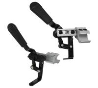 Abaodam 2 pièces Poignées de Frein pour Fauteuil Roulant Aluminium Levier de Frein Mécanique Antidérapant Accessoires de Remplacement Durables pour Sécurité et Stabilité