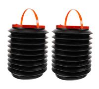 Abaodam 2 Pièces Poubelle Extérieure Portable Lot de Bac à Déchets Durable avec Couvercle Camping Barbecue Jardin et Recyclage Garage