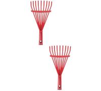 Abaodam 2 pièces Râteau de Jardin Acier Au à Dents Outil Robuste pour Pelouse et Débris Accessoire de Jardinage Multifonctionnel