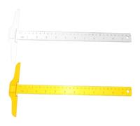 Abaodam 2 Pièces Règle en T Plastique 30cm Double Échelle pour Dessin