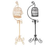 Abaodam 2 Pièces Scale Iron Decorative Openable Model with Stand for Dollhouse and Micro Landscape Ornament Set and