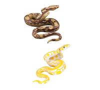 Abaodam 2 Pièces Serpent Réaliste de Modèles de Serpents pour Garçon Fille Accessoires Éducatifs et Farces Amusantes