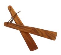 Abaodam 2 Pièces Spatule Bois Résistante Haute Température pour Cuisine et Barbecue Ustensile Polyvalent pour Retourner Œufs Gratter Pâte et Servir Suspension Pratique Lot