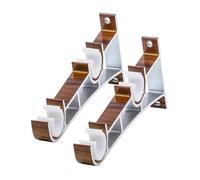Abaodam 2 Pièces Support De Rideau Double Support De Tringle à Rideau Double Rideaux Cintre De Tringle à Rideau Forme Supports De Tringle à Rideau Pôle Rails De Rideau
