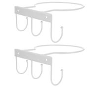 Abaodam 2 Pièces Support Mural pour Basket-Ball Multi-Usage, Rangement | Présentoir à Balles et Chapeaux, Gain de Place, Usage Supermarché ou Exposition, Couleur Blanc