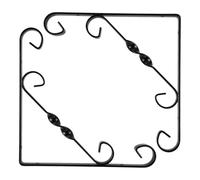 Abaodam 2 pièces Support Mural pour Pots de Fleurs Fer Forgé Noir Lot de Supports Triangulaires Robustes pour Balcon et Jardin Rangement Suspendu Décoratif et Gain de Place