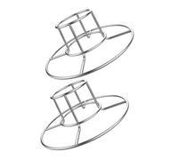 Abaodam 2 pièces Support Rôtissoire Acier Inoxydable de Poulet Ronde pour Barbecue Support Bière Multifonction Facile à Monter et Nettoyer