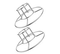 Abaodam 2 pièces Support Rôtissoire Acier Inoxydable pour Poulet Grillé Ronde Barbecue Stand Pratique pour Barbecue Extérieur et Pique-