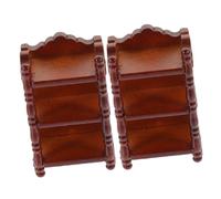 Abaodam 2 pièces Table de Chevet Bois Miniature Meuble de Maison de Poupée et Pratique Accessoire de Chambre pour Décoration de Lit Bois Poupon