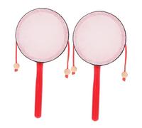 Abaodam 2 pièces Tambour à Main Jouets Éducatifs Précoces pour Garçon Fille Instruments Traditionnels à Secouer Développement Coordination et Cognition Garçon Fille