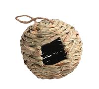 Abaodam 2 Pièces Tisser Un nid d'oiseau de Plein air Budgie Nest Maison de en Paille décor extérieur Cage Oiseaux nid tissé à la Main nids pour Oiseaux Gazon