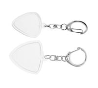 Abaodam 2 Pièces Transparent Guitar Pick Holder Box with Keychain Compact Portable Plectrum Case for Guitarists Travel and Daily Use