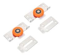 Abaodam 2 Sets de Rouleaux de Porte Coulissante en Fer et Nylon, Galets à Roulement pour Portes en Verre, Capacité de Charge Élevée, Glissement Fluide pour Meubles et Vitrines