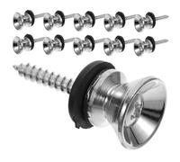 Abaodam 20 ensembles Lot Verrous de Sangle Métal pour Guitare et Basse Boutons de Fermeture Durables avec Vis Accessoires pour Sangles de Guitare et Ukulélé Installation Facile et