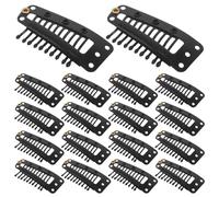 Abaodam 20 Mini Pinces à Cheveux en Fer Noir pour Postiches et Extensions, Fixation et Confortable, Lot de 20 pour Coiffures Rapides et Sécurisées