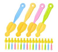 Abaodam 20 Pcs Brosse à Tétines Éponge Nettoyant en Profondeur pour Bébé et Bavette Accessoires D'alimentation Pratiques