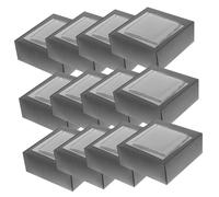 Abaodam 20 pièces Boîte Emballage Cadeau Kraft Noire avec Fenêtre Transparente Boîte Rangement Multifonction pour Savon et Bijoux Organisateur Maison Compact