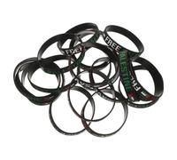 Abaodam 20 Pièces Bracelet Drapeau de Palestine en Silicone Noir, Léger
