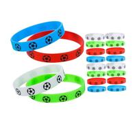 Abaodam 20 pièces Bracelets Silicone Football Ensemble pour Fans et Joueurs Résistants Transpiration Eau pour Identité de Club Accessoires pour Événements Extérieurs